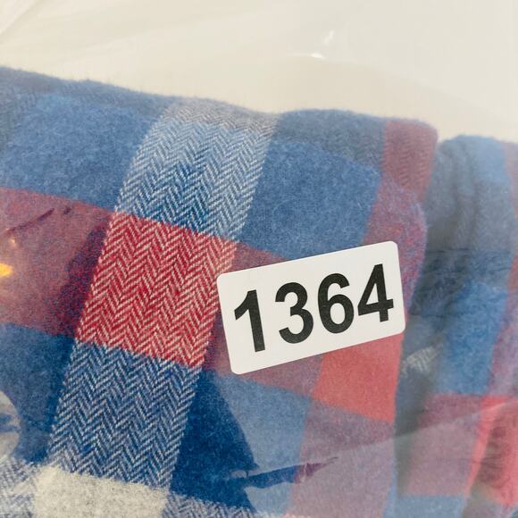 Barbour Flannel Shirt Mens XXL Tailored Fit Blue Red Button Down Long Sleeve - Picture 13 of 13